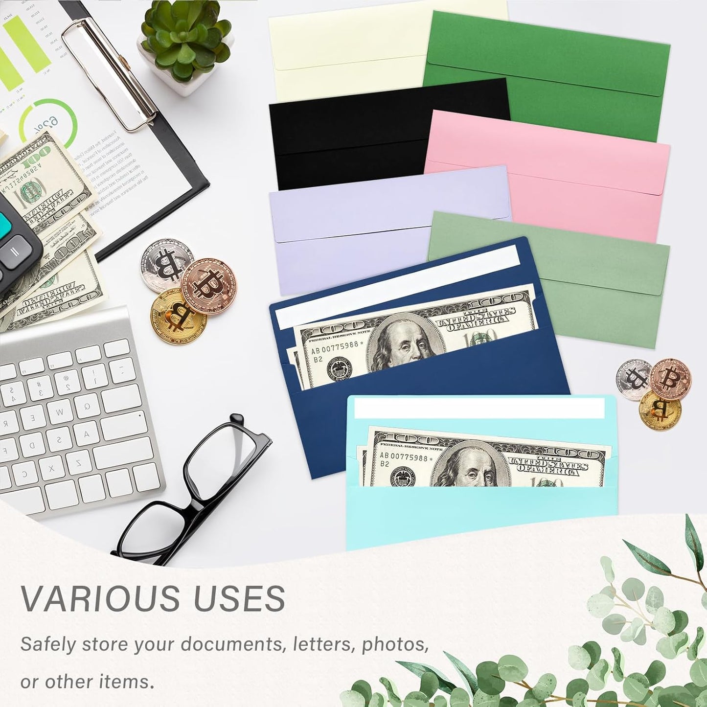 200 Pack #10 Business Envelopes, Self Seal Standard Sage Green Envelopes for Secure Business & Legal Mailing, Office, Checks, Letter, Invoices, 4 1/8 x 9 1/2 Inches