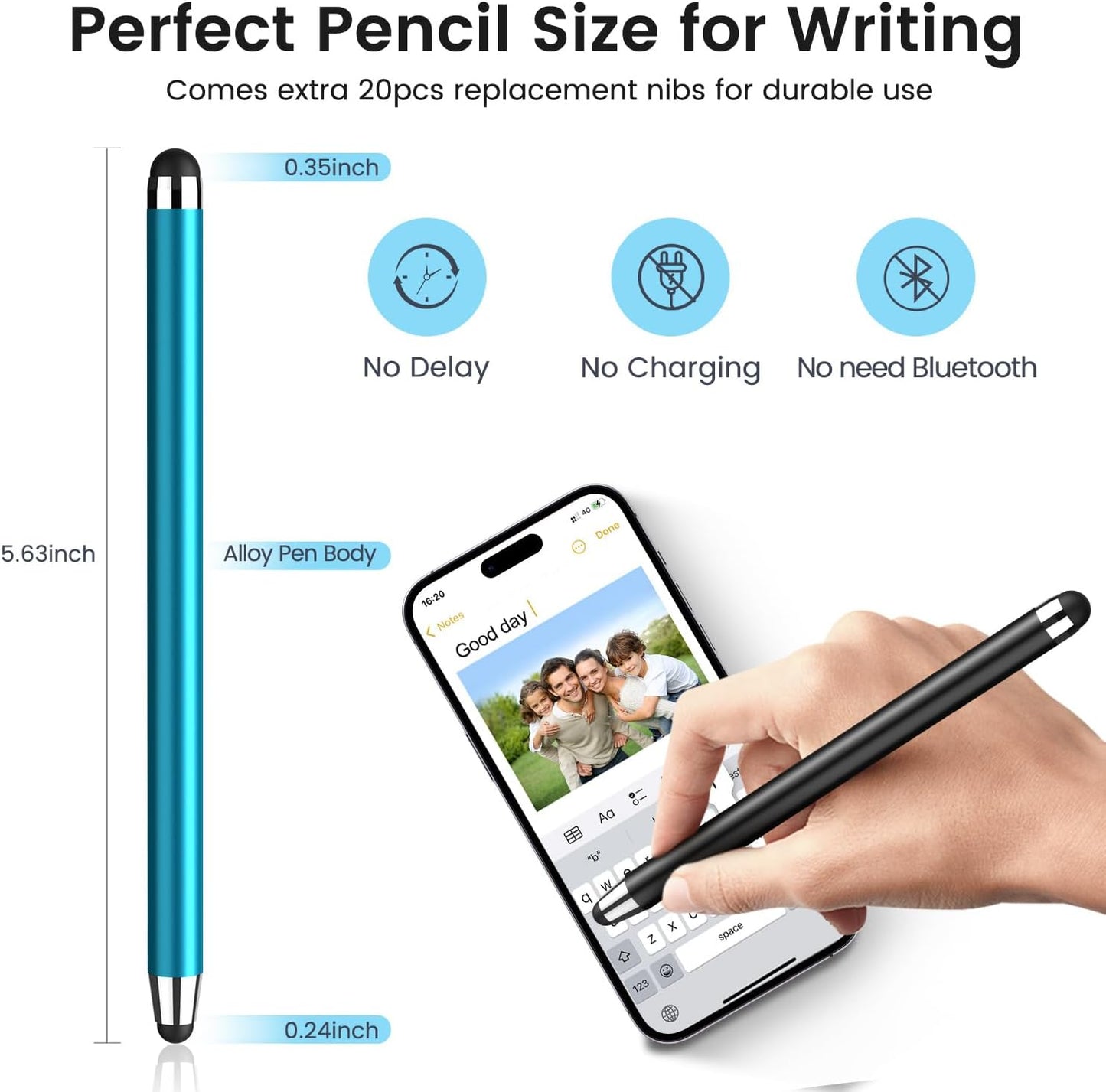 Stylus Pen for Touchscreen, 10 Pack Multiple Colors, 2 in 1 Universal Stylus, High Precision Sensitivity, Stylus Pen for ipad, iPhone, Android, Galaxy Microsoft, Tablet All Capacitive Touch Screens