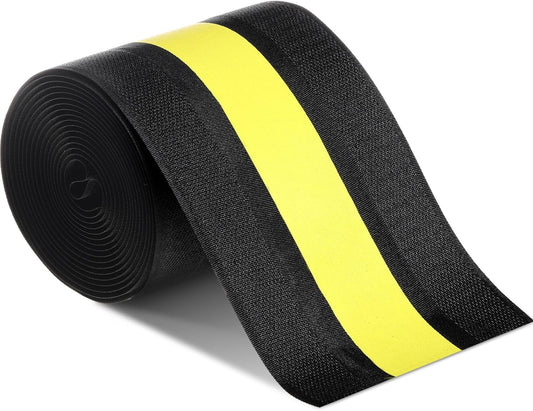 WILLBOND Grip Floor Cable Cover Cords Protector Management Only for Commercial Office Carpet(9.84 ft,Black and Yellow)