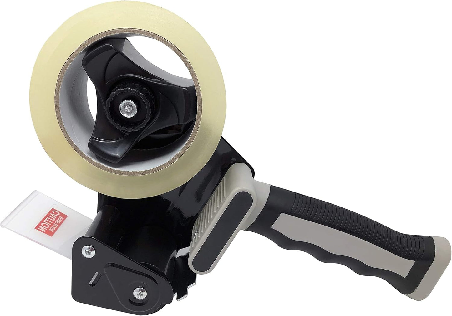 Clipco Tape Dispenser Gun with Packing Tape Included and Rubberized Handle (Pack of 3) (Black-Gray)