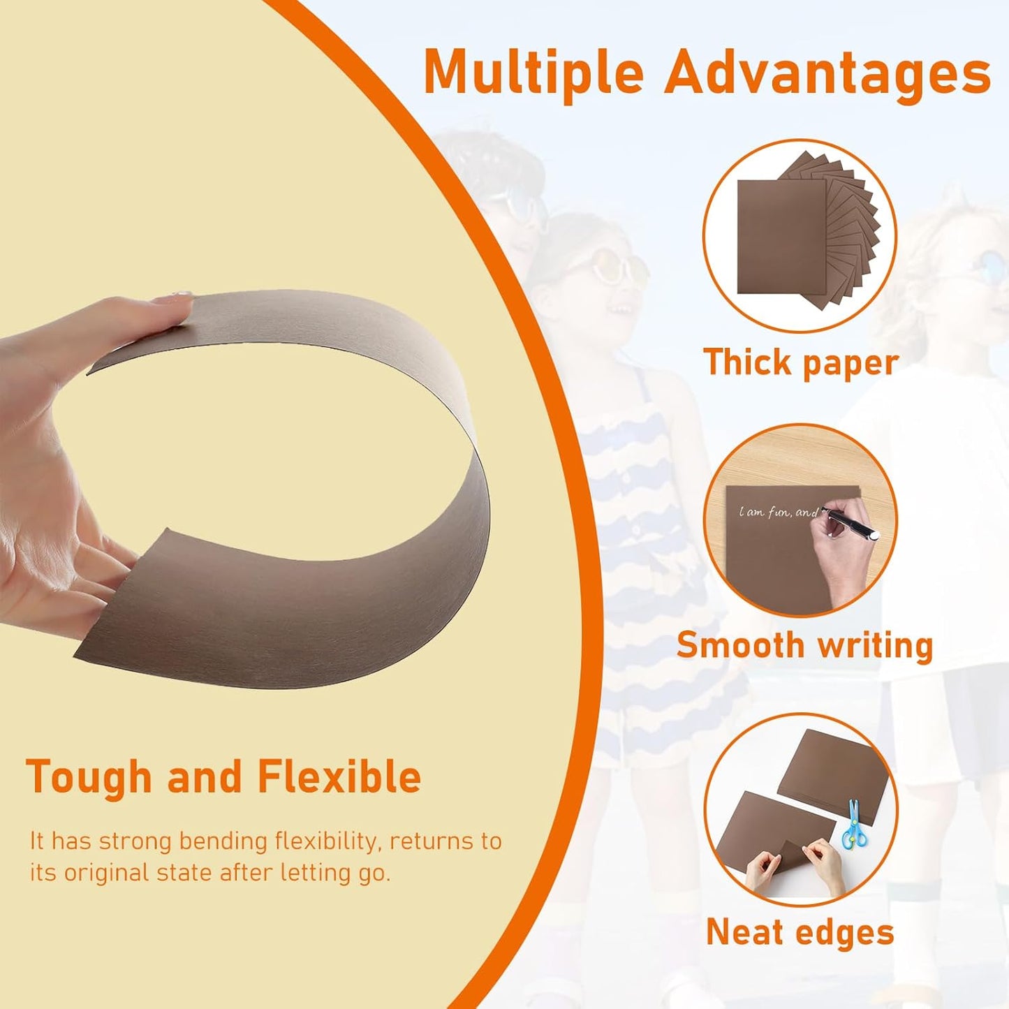 40 Sheets Coffee Color Cardstock 8.5 x 11 Craft Paper, 75lb Heavyweight Dark Brown Card Stock for DIY Cards Making, Wedding Invitations, School Crafting, Greeting Cards