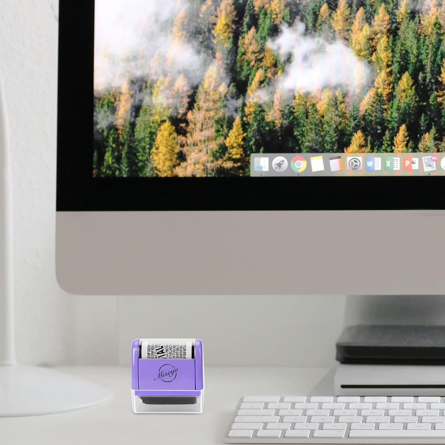 Miseyo Wide Roller Stamp Identity Theft Stamp 1.5 Inch Perfect for Privacy Protection,Anti-Theft Security Confidential Easy for Guard Personal Information Blockout - 3Pack Set