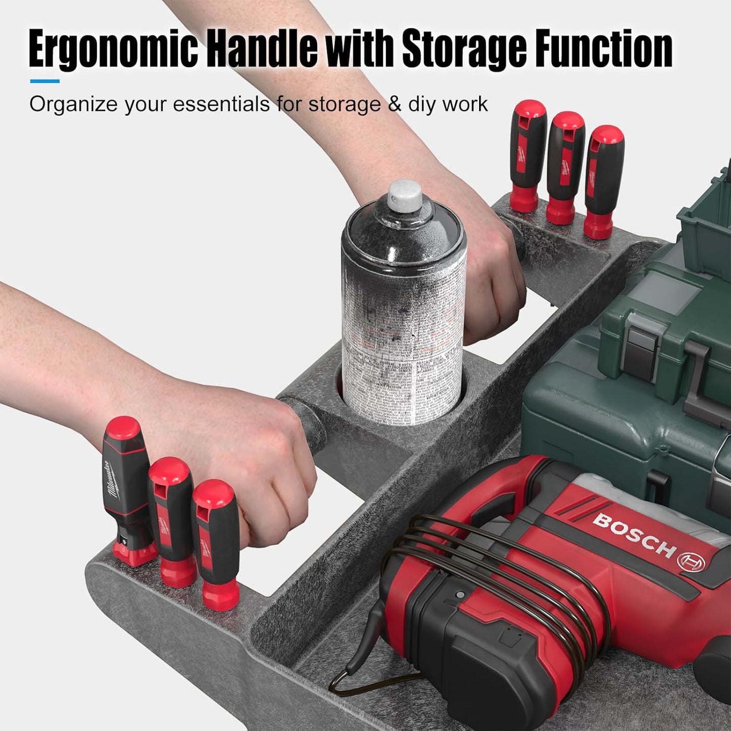 Large Garage Plastic Utility Cart, Heavy Duty 2 Shelf Tool Cart Service Cart Rolling Push Carts with Ergonomic Handle 5" Swivel Casters.