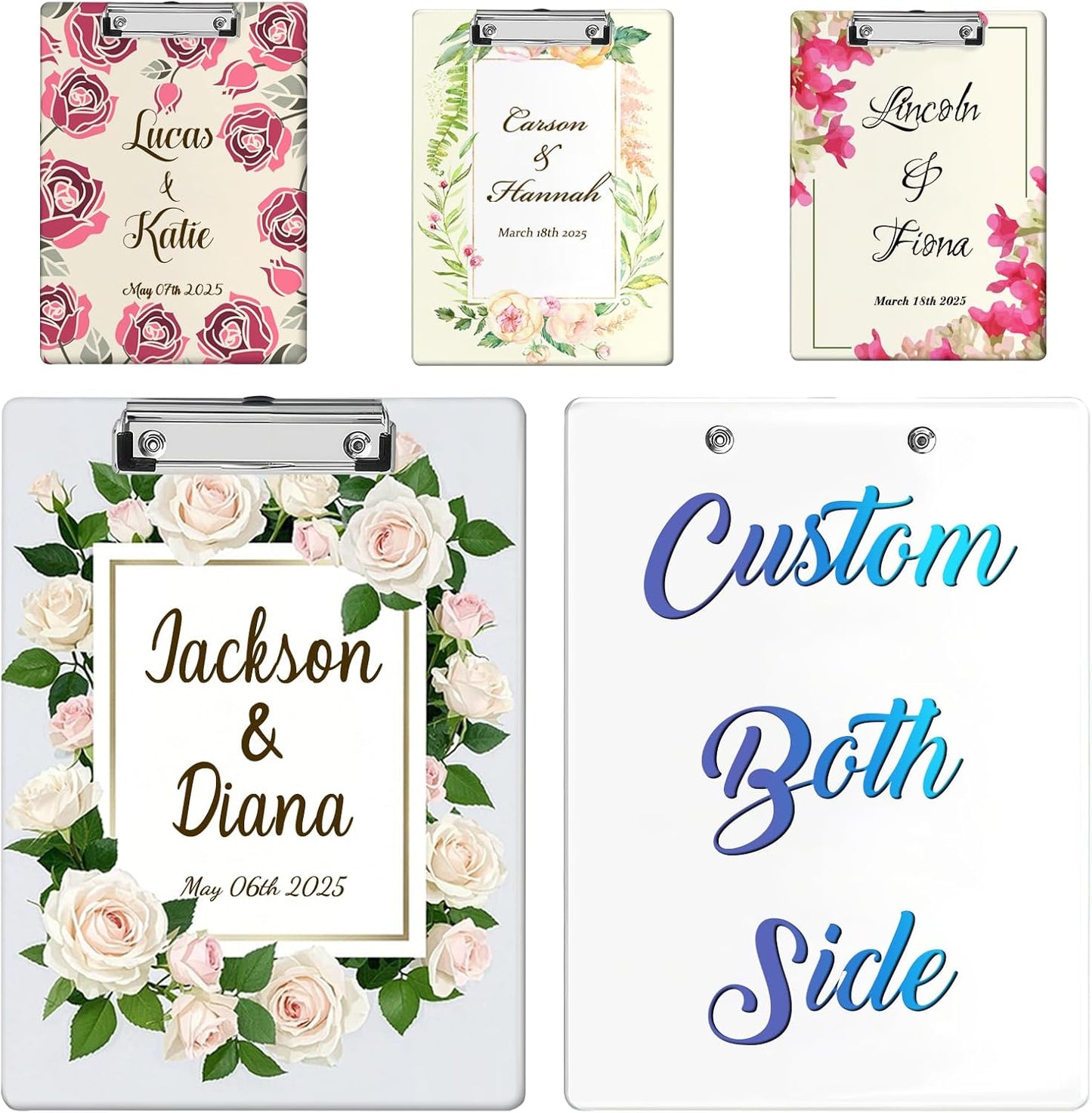 Custom Acrylic Clipboard with Name Logo Personalized Decorative Clipboard for Kids Women Men Custom Gift for Teachers Nurses Coaches Office