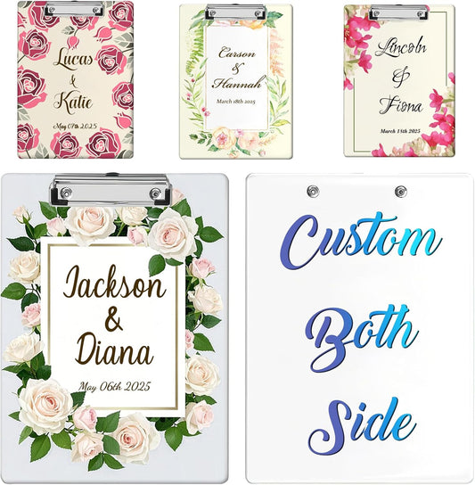 Custom Acrylic Clipboard with Name Logo Personalized Decorative Clipboard for Kids Women Men Custom Gift for Teachers Nurses Coaches Office