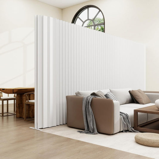 Paper Room Divider,Portable Office Partition Wall,Folding Privacy Paper Screen,Wall Dividers for Room Seperation,Indoor Freestanding Partition for Home Office Studio Exhibition -L16.4*W1.15 *H5.91 ft