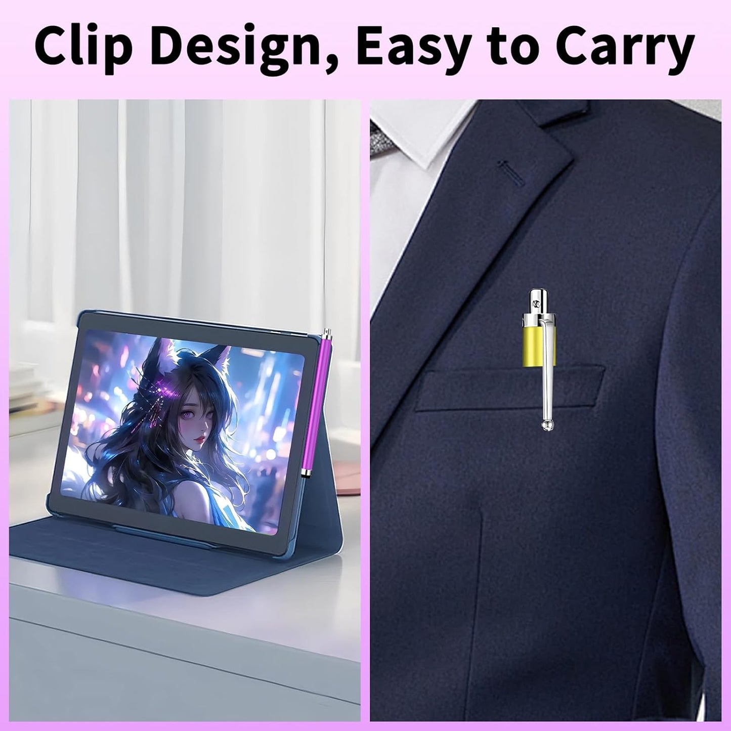 40 Pack Stylus Pen,High Precision and Sensitivity Stylus for Everyday Writing/Drawing,Universal Stylus Compatible with Touch Screens,10 Colors