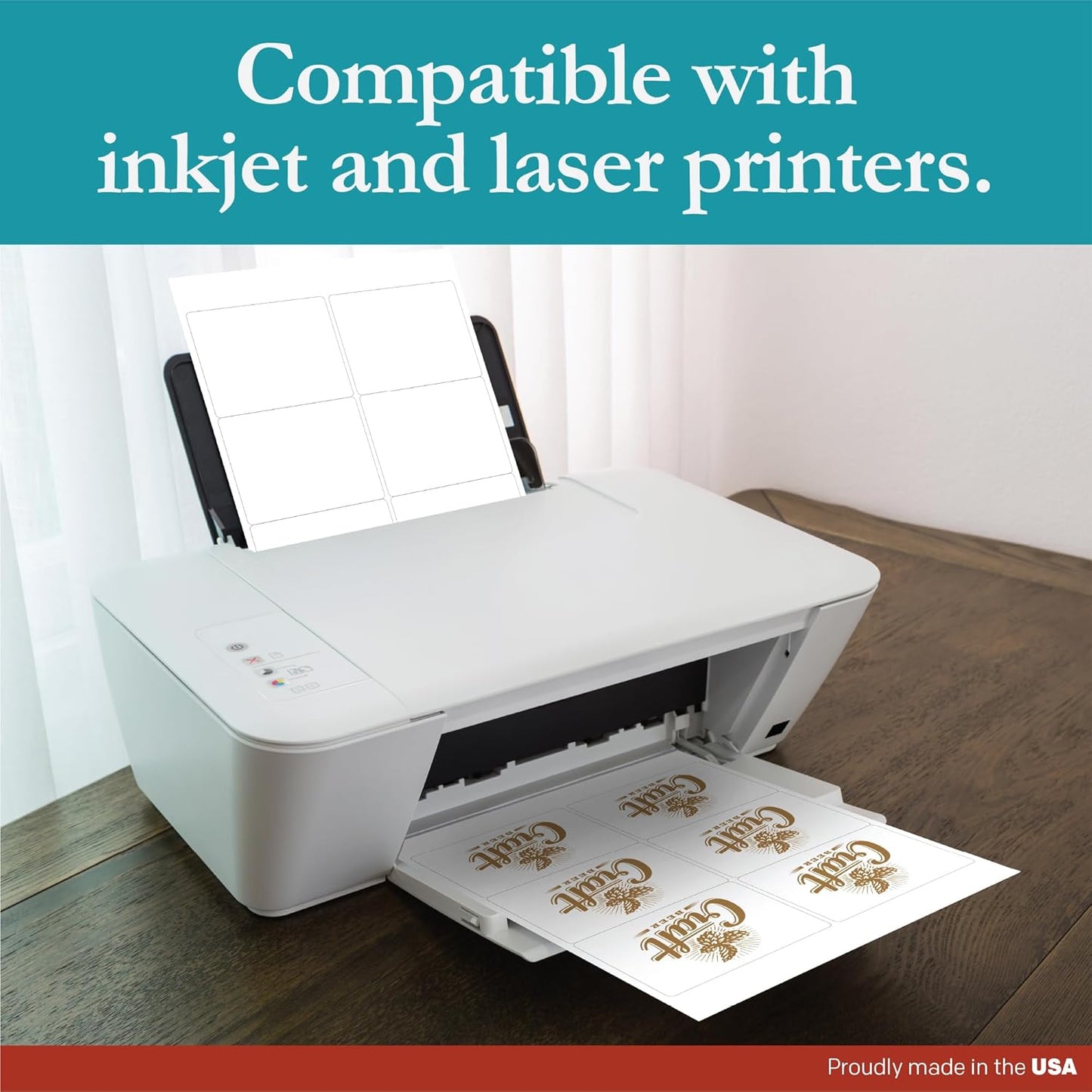 Premium Label Supply White Sticker Labels – 4" x 3" – Laser/Inkjet Compatible – (6 per Sheet), 2000 Sheets – 12,000 Total Adhesive Labels