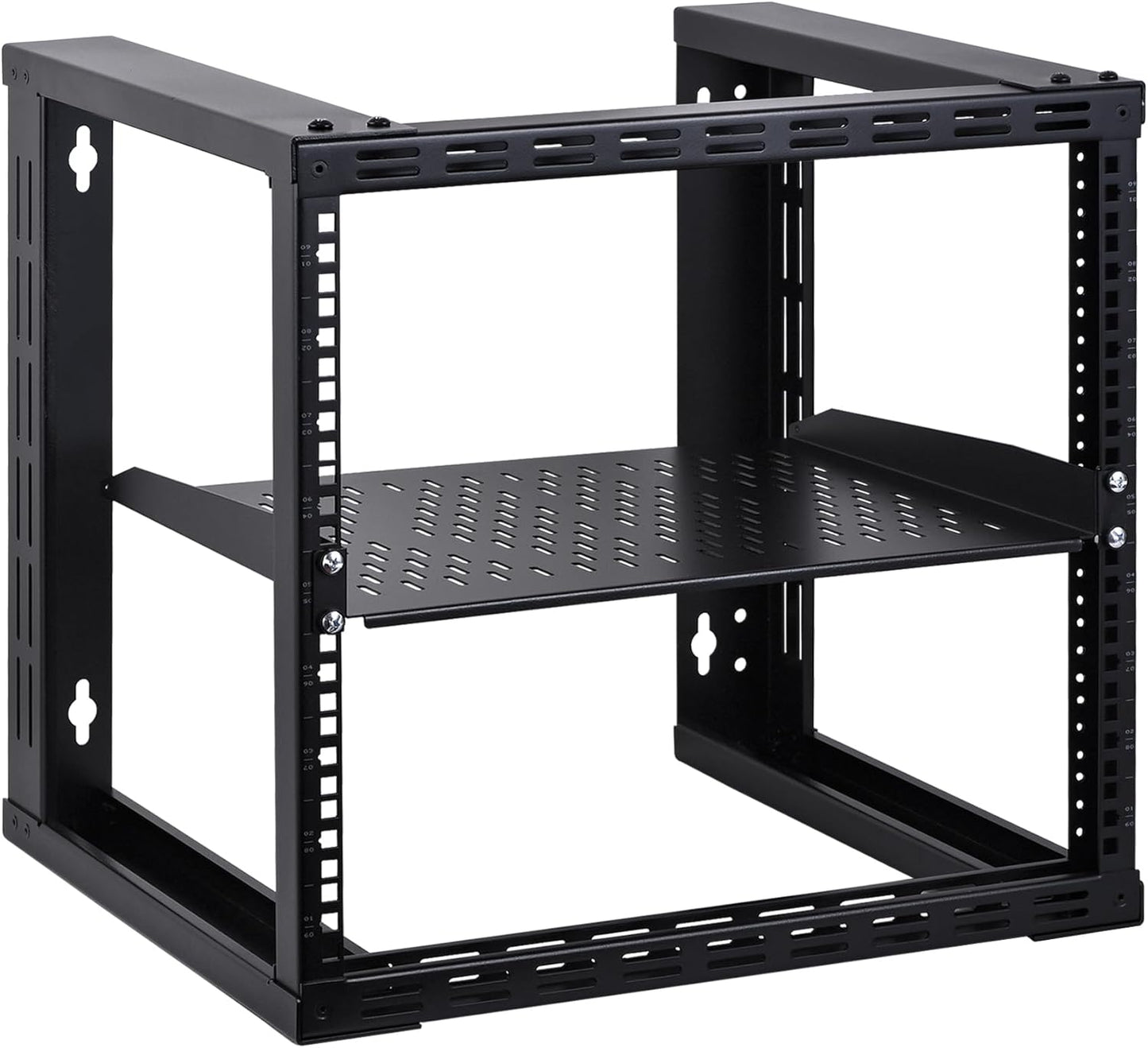 RackPath 1U Cantilever Universal Rack Shelf - 14in Deep – Rackmount Shelf for 19’’ AV/Network Equipment Racks – 55lbs Capacity - 2Pack