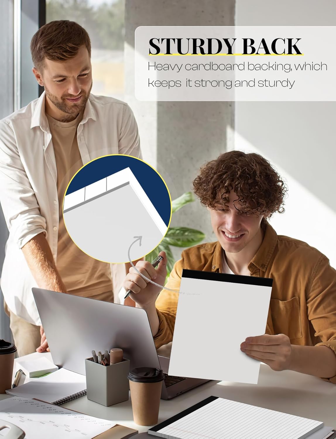 8 Pack White Legal Pads 8.5 x 11 Wide Ruled Note Pads 8.5 x 11" Legal Ruled Writing Pads for School 30 Sheets White Lined Paper Pads Notebook for Work Legal Notepads for Office Pad of Paper for Home