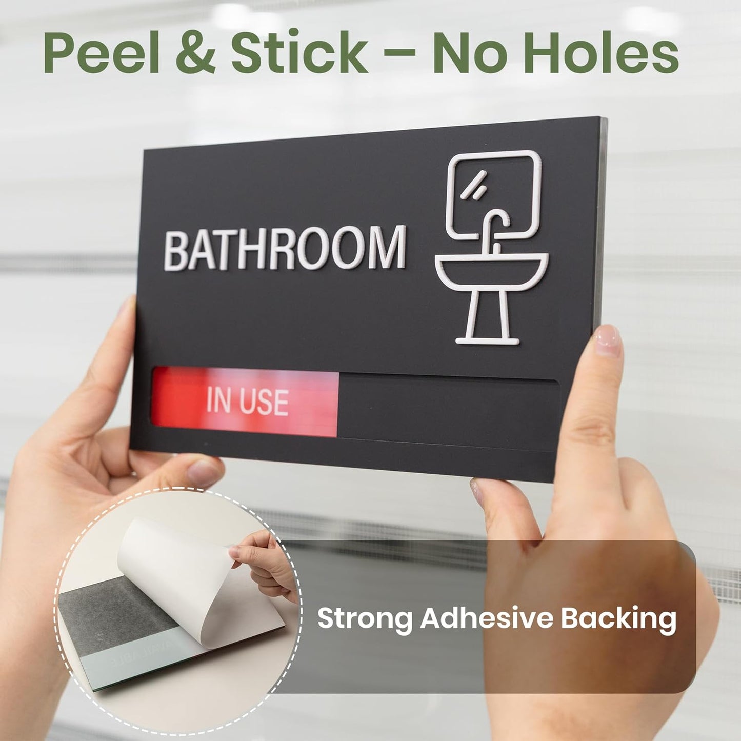 Bathroom Door Signs, Available In Use Sliding Sign, Do Not Disturb, Vacant Occupied Bathroom Sign, Privacy Restroom Door Signs
