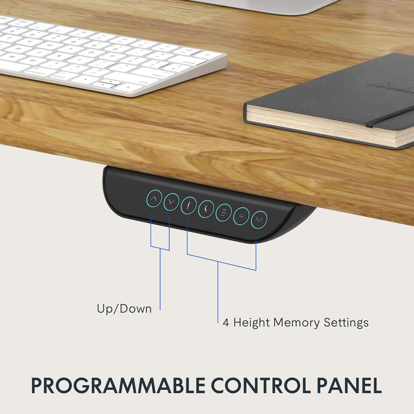 FLEXISPOT E6 MAX Rubber Wood Dual Motor 3 Stages Standing Desk 63x24 Inch Whole-Piece Board Electric Height Adjustable Stand Up Desk 150KG Load Capacity(Black Frame + Rubber Wood Desktop)