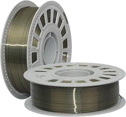 Silk Filament 1.75, Pla + Filament, 3D Printer Filament, Dimensional Accuracy +/- 0.03 Mm, 3D Printer Filament Silk, Pla Filament', Pla 1 Kg (2.2 Lbs), Fit Most FDM 3D Printers (Teal Gold)