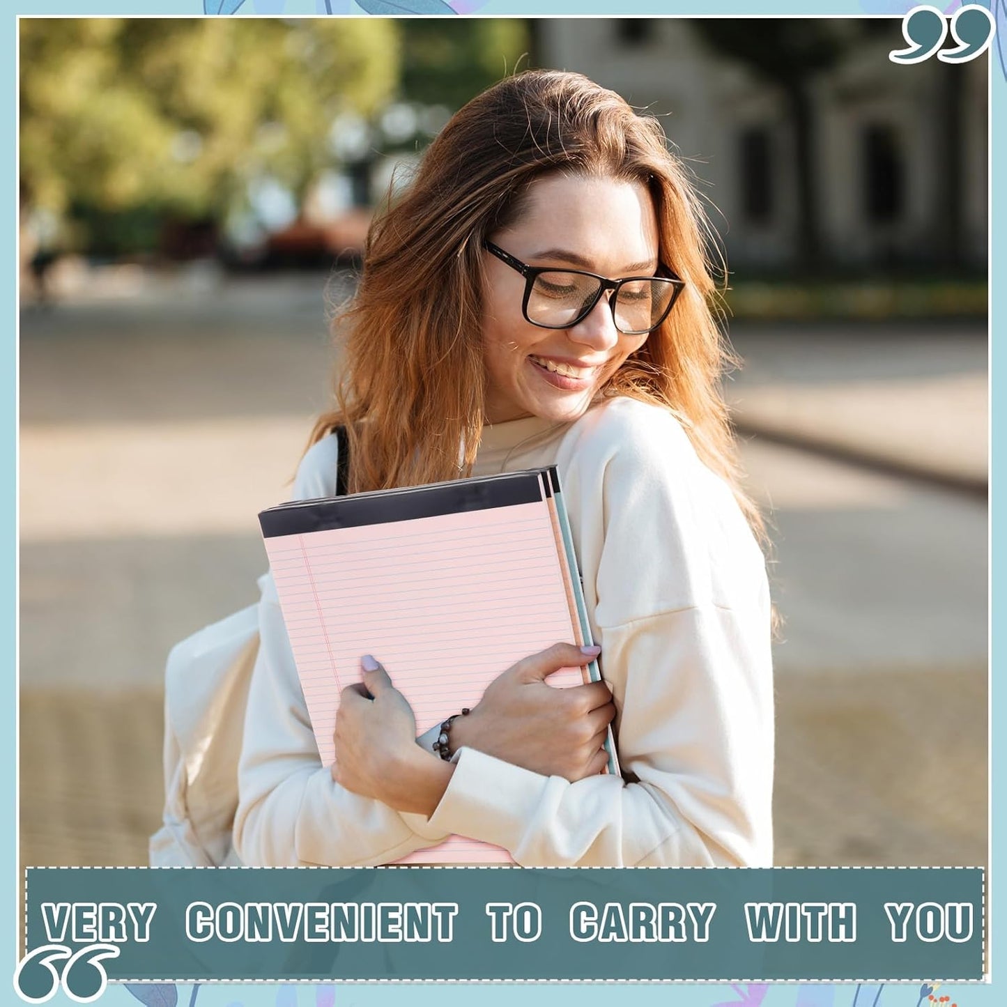 Fuutreo 8 Pcs 8.5'' x 11'' Colored Legal Pad Writing Pads Narrow Ruled 50 Sheets Per Notepad Perforated Writing Notepad Office Supplies for College Office Business (Vintage Color)