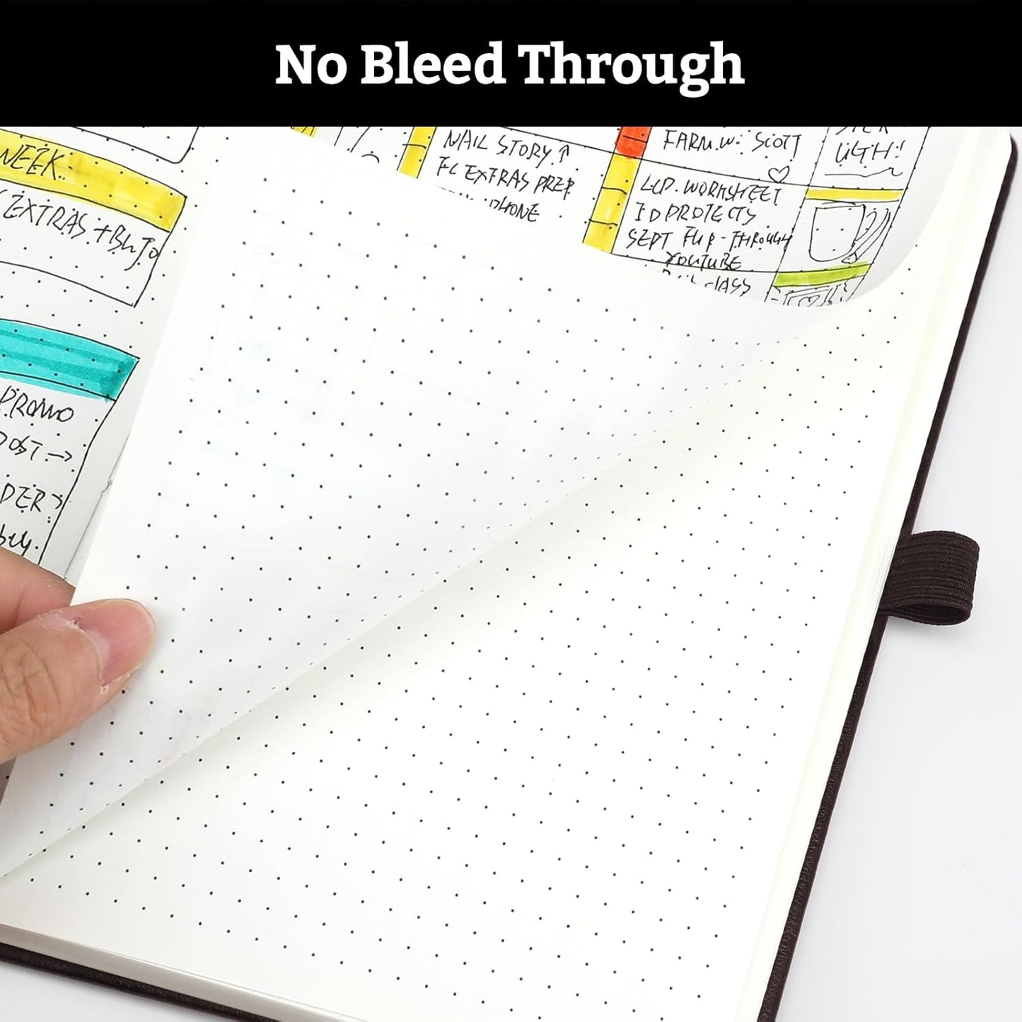 Hardcover Lined Bullet Dotted Journal Notebook, A5 140 192 Pages 100 120Gsm Paper College ruled for School,Work,Travel,and Daily Planning，5.7''*8.3'' (1, Brown, A5 Dotted)