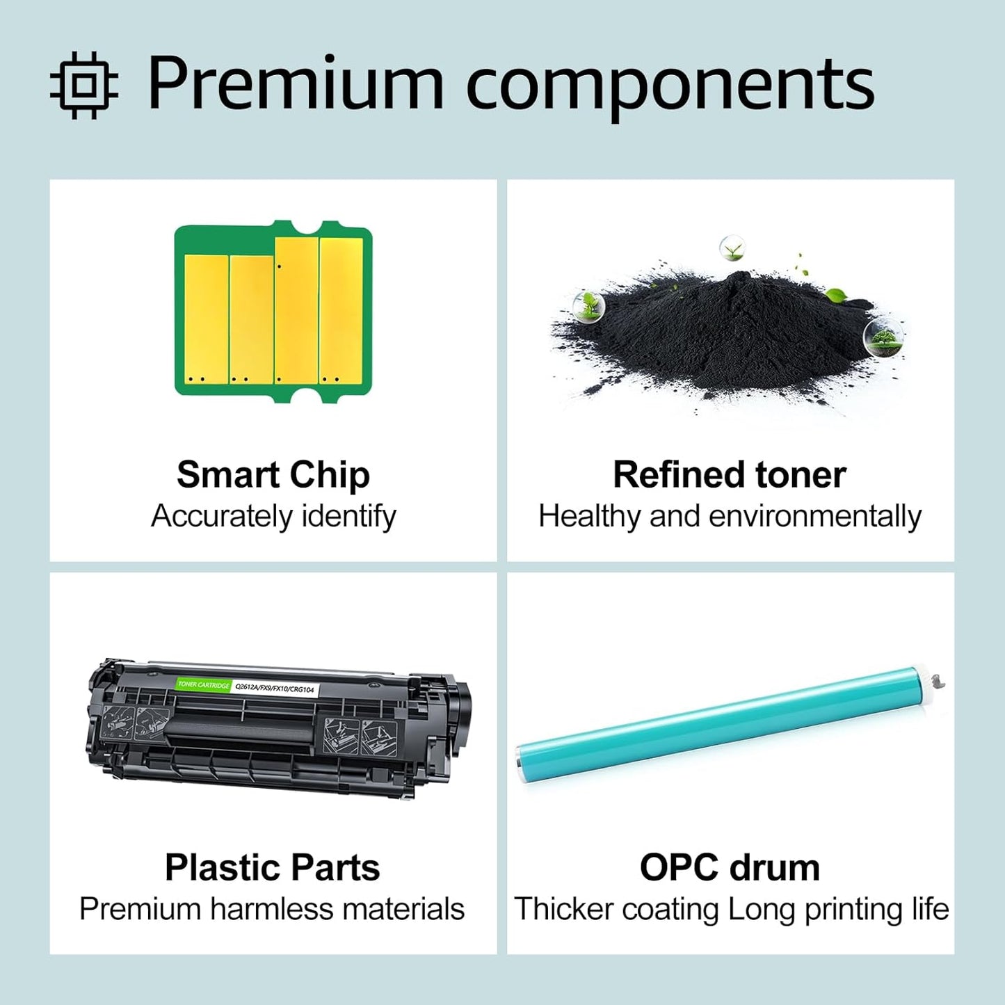greencycle Compatible Toner Cartridge Replacement for Canon 104 FX9 FX10 FX-10 FX-9 104 ImageClass MF4100 MF4150 MF4270 MF4350d MF4370dn MF4380dn D420 D480 (Black,4 Pack)