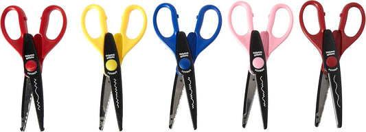 Armada Art Decorative Scissors - Paper Shaper - 5-Pack Assorted Designs - Scrapbooking and Crafts