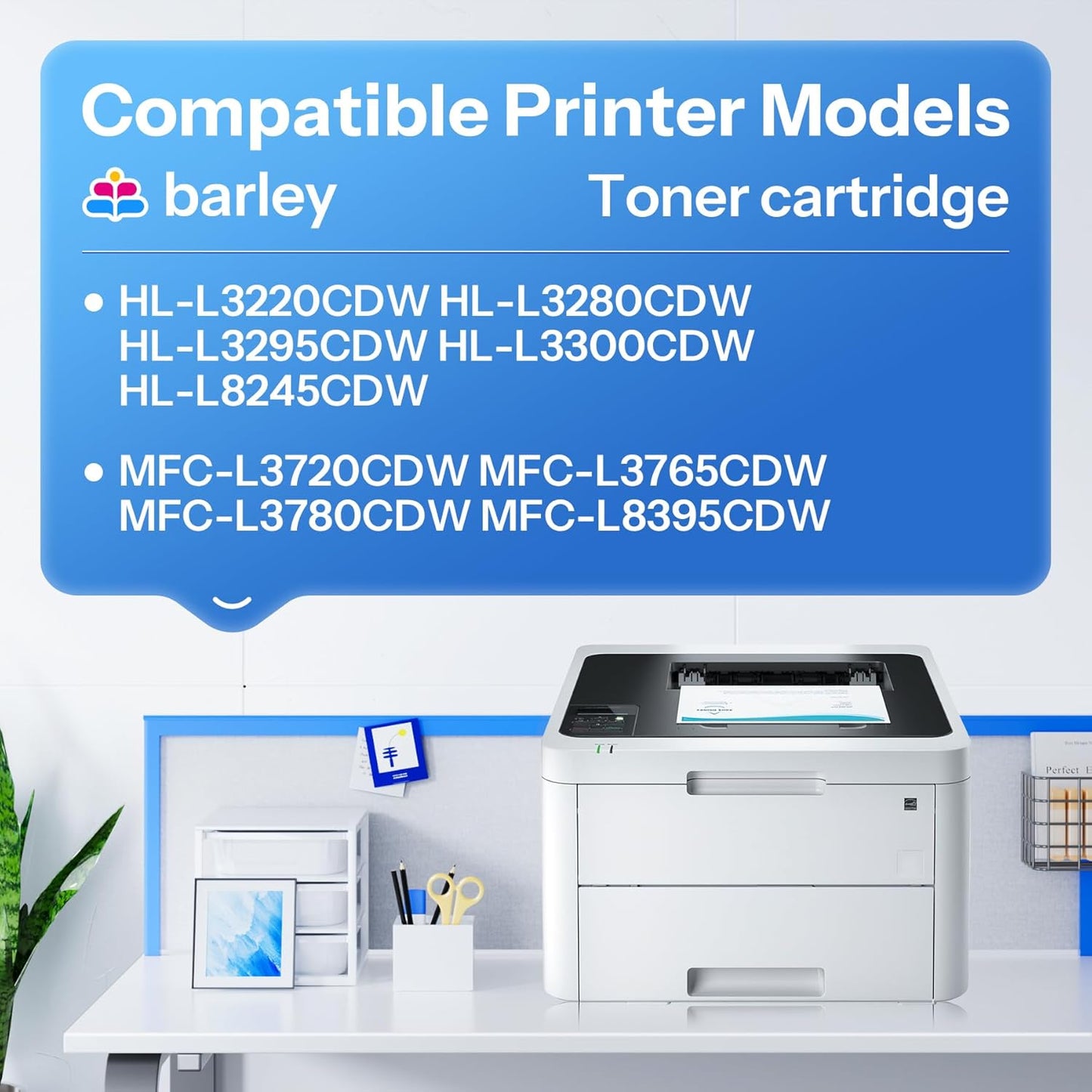 TN229XL TN229 Toner Cartridges 4 Pack High Yield Compatible TN229XL TN229 Replacement for Brother TN229XL TN-229XL TN229 XL HL-L3220CDW MFC-L3765CDW MFC-L3780CDW Printer.
