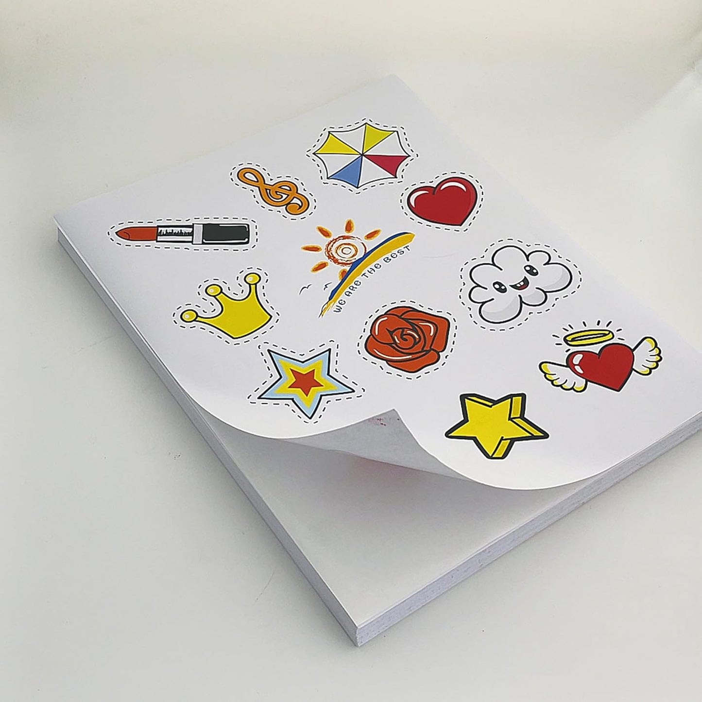 8.5" x 11", 25 Sheets, 25 Printable White Sticker Paper, Full Sheet Shipping Labels for Laser & Inkjet Printers, Letter Size