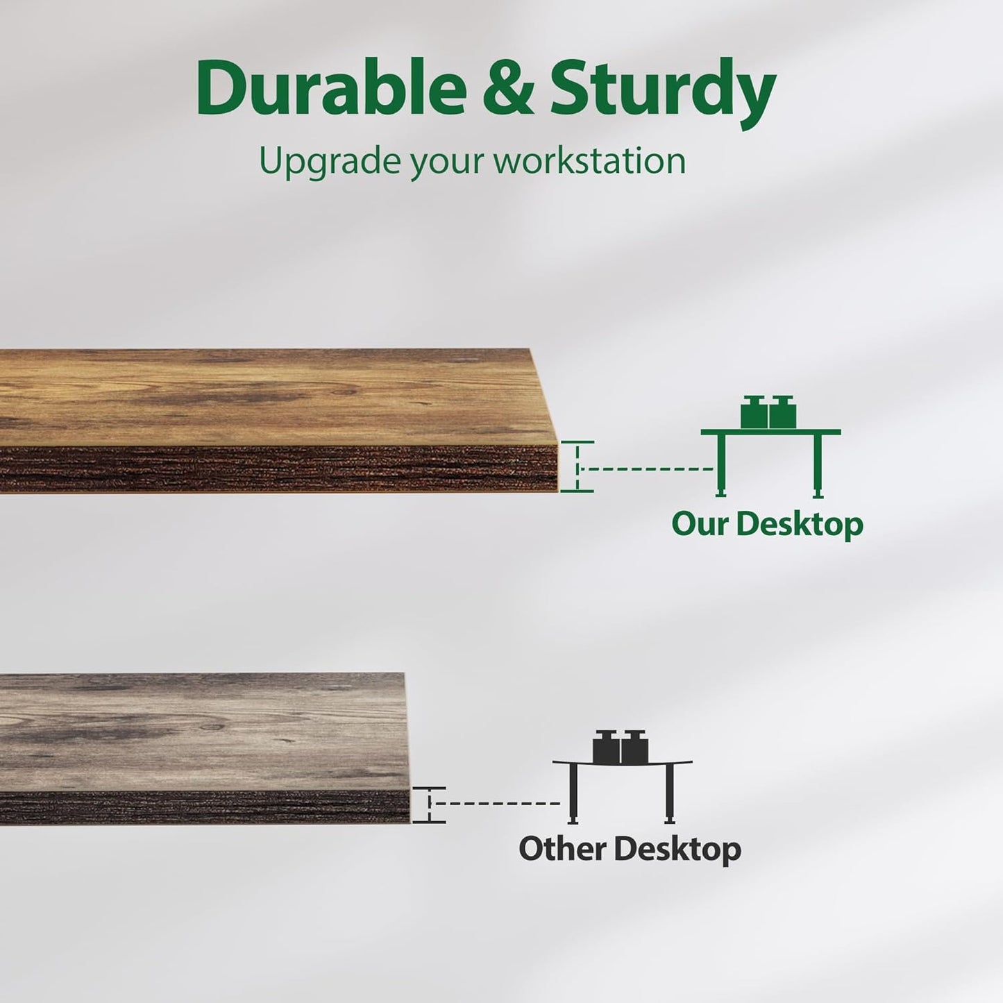 Agilestic Electric Standing Desk, Large 63 x 24 Inches Height Adjustable Desk, Sit Stand up Desk for Work Office Home, Splice Board, Rustic Brown