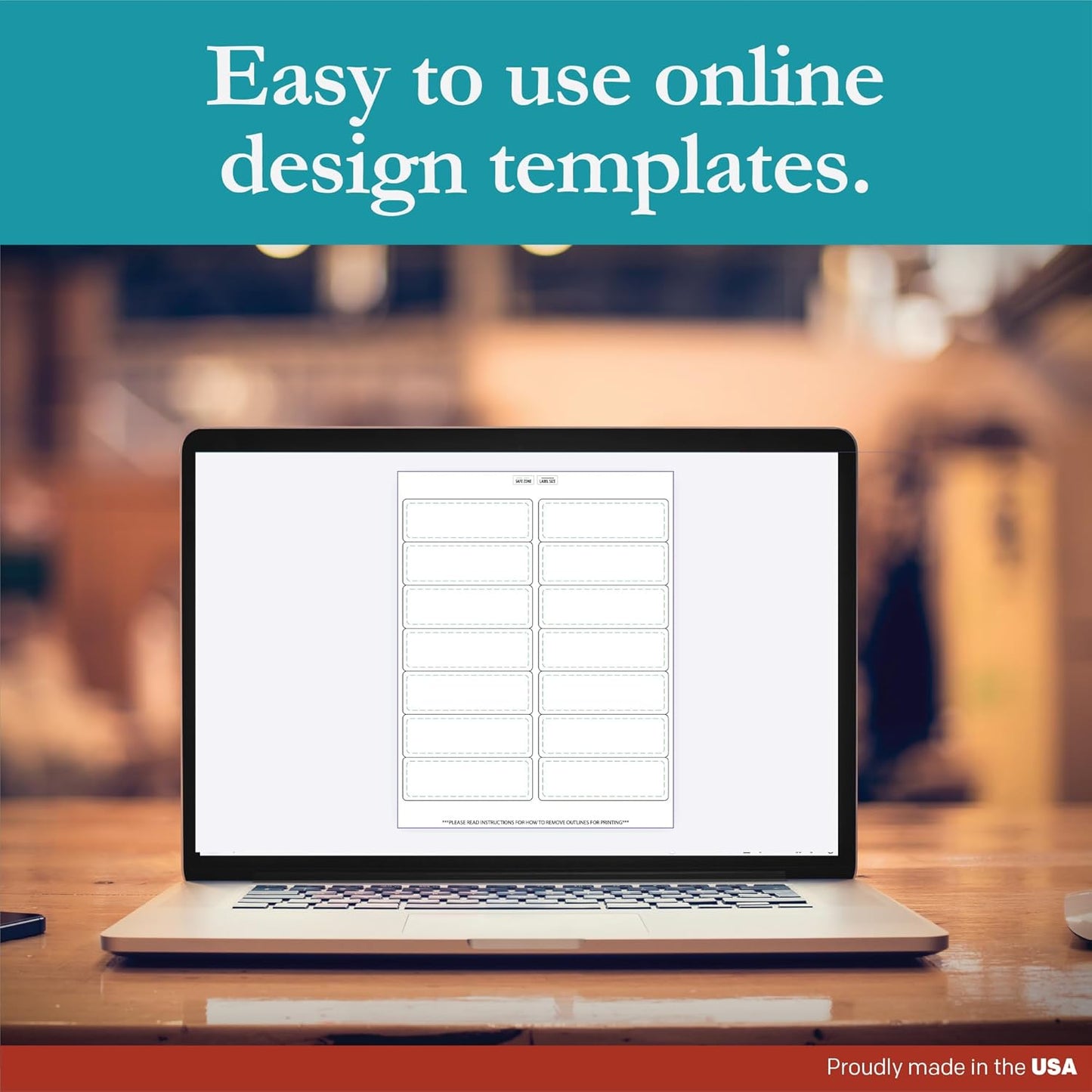 Premium Label Supply White Sticker Mailing Labels – 4" x 1.33" – Laser/Inkjet Compatible – (14 per Sheet), 100 Sheets – 1400 Total Adhesive Labels