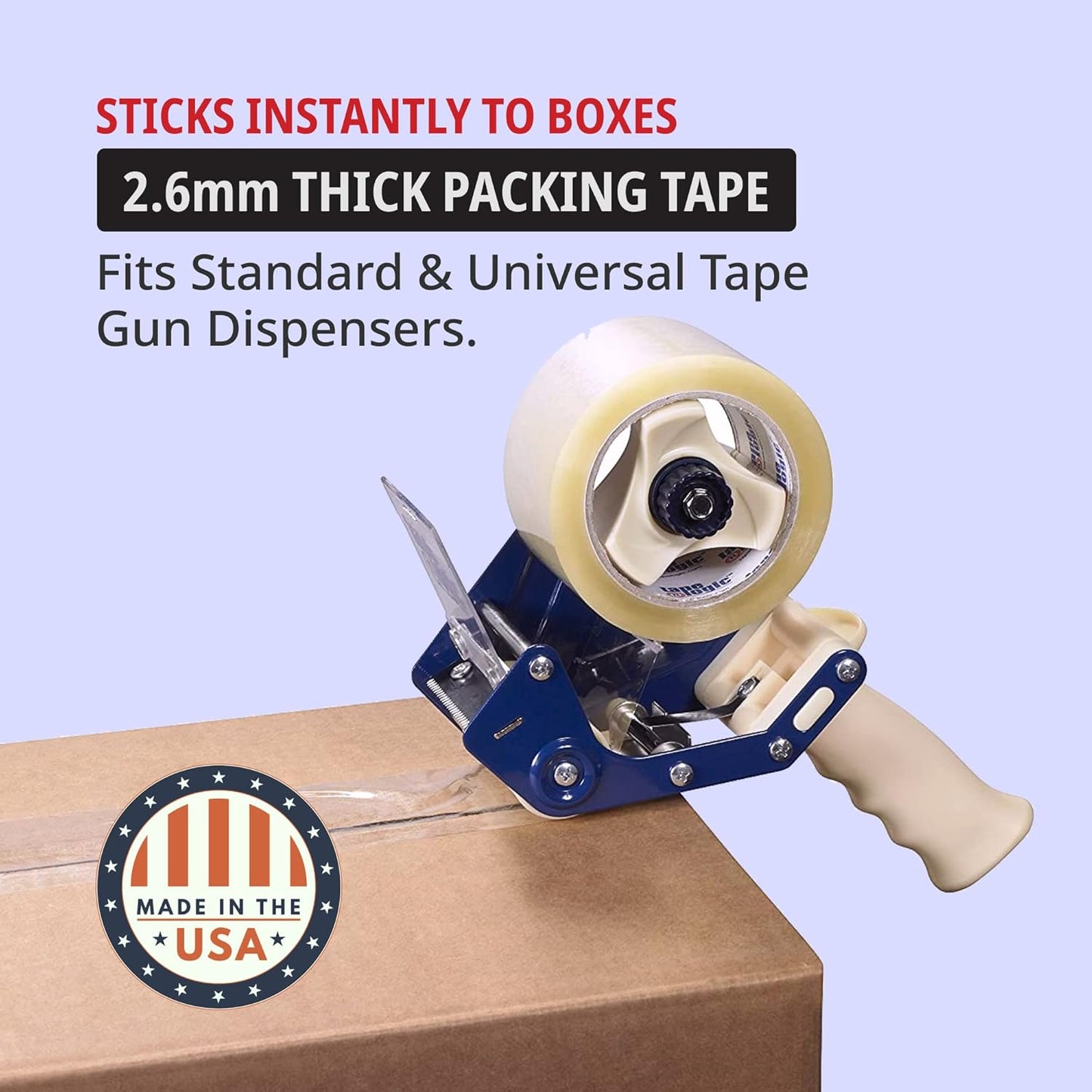 TAPE LOGIC Heavy Duty Packing Tape 3 Inch x 55 Yds, 2.0 Mil - 6 Rolls | Acrylic Clear Packaging Tape for Shipping Boxes, Moving, Home or Office Use