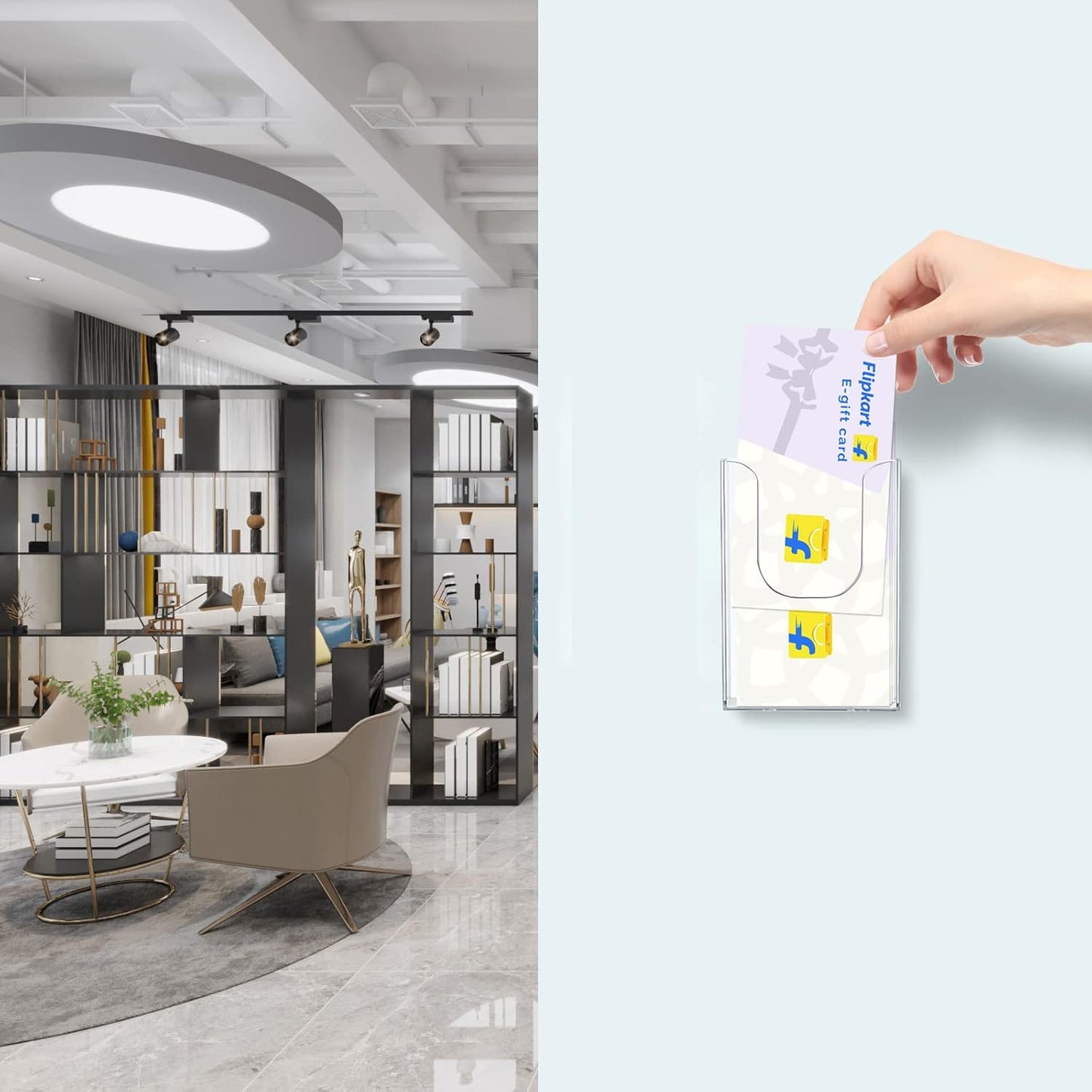 Zavekia Brochure Holder, 4 x 6 Inches Wall Mount Literature Holder (10 pack)