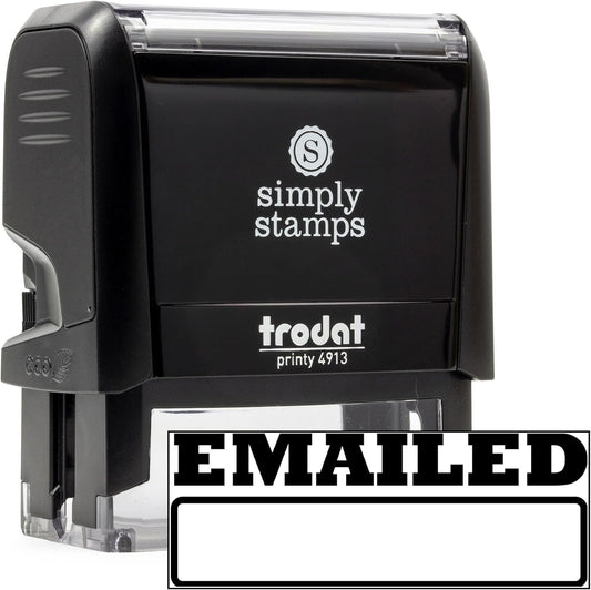 Emailed Office Stamp | 4 Different Sizes | 20 Designs | Multiple Color Options | Perfect for Quick Validation of Office Documents (Emailed, Large)