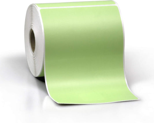 4" X 6" Direct Thermal Perforated Stickers Labels for Shipping Labels, Inventory, and Color Coding - Compatible with Zebra, Rollo, Godex and More (Green, 48 Rolls)