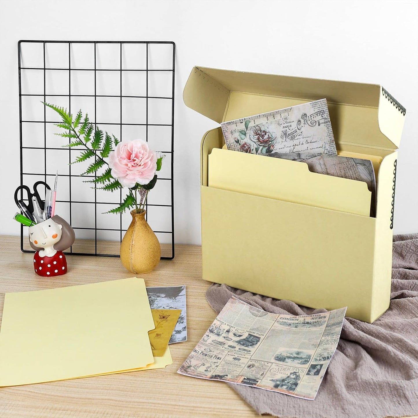 Lineco Archival Document Storage Box with Metal Edge, Acid-Free Tan Boxboard, Organize and Store Files, Prints, Photos, Legal-Sized Case 15.5" x 10.5" x 2.5" Wide, Pack of 2