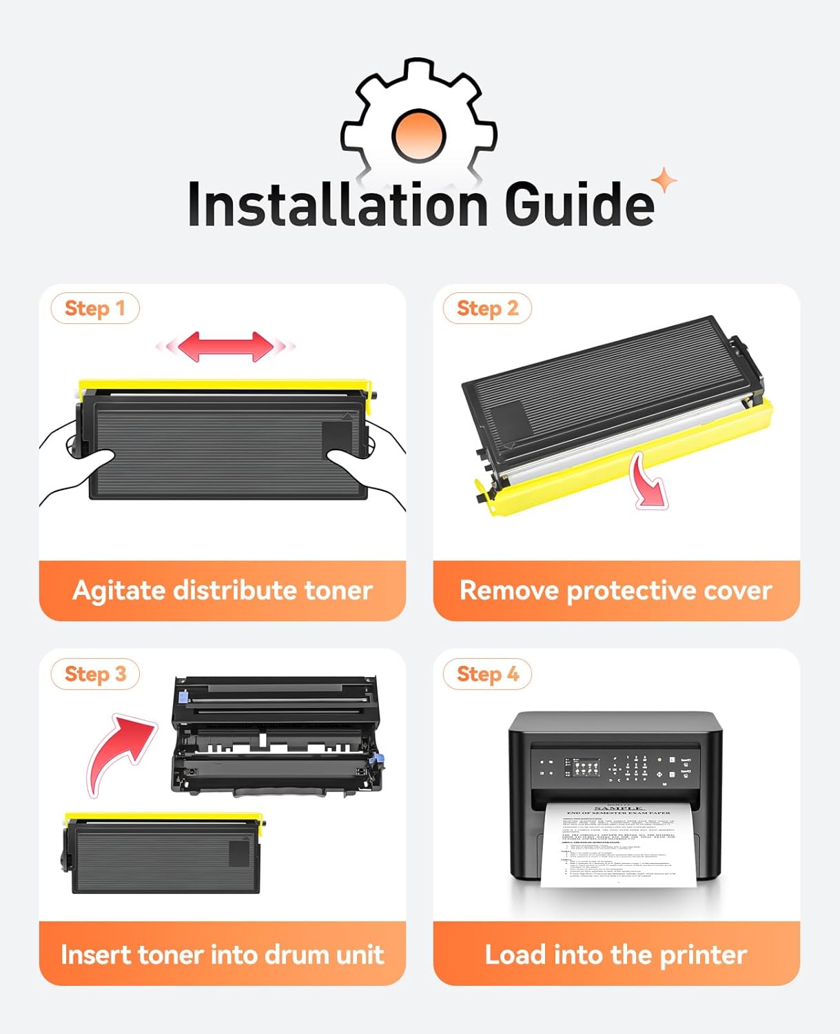 TN570 Toner Cartridge Black 2-Pack High Yield Replacement for Brother TN-570 TN540 Compatible with Brother HL-5100 HL-5140 HL-5150D 5170N MFC-8120 8220 8840 8840DN 8640D DCP-8040 8045D Laser Printer