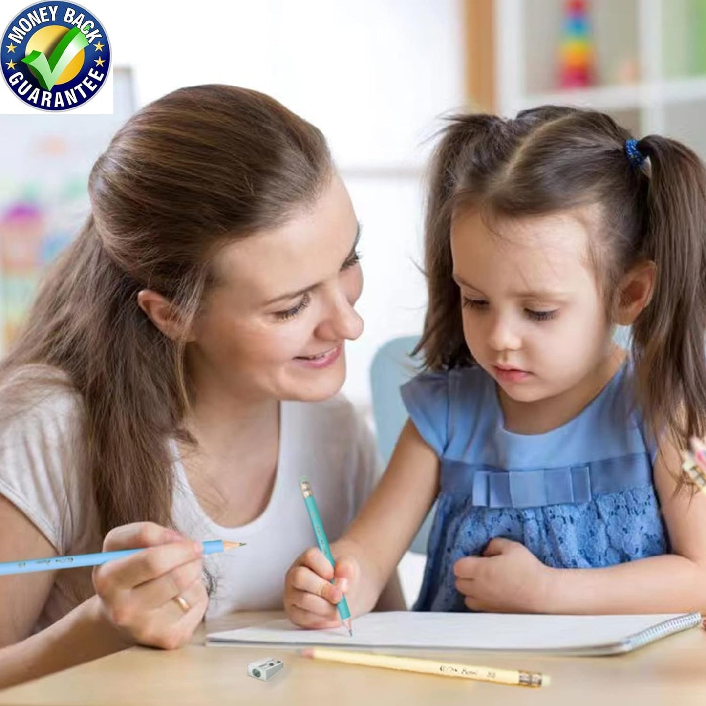 ECOTREE Pencils #2 Pre-Sharpened Pencils for Kids Number 2 Pencil with Erasers for School, Writing, 24 Count