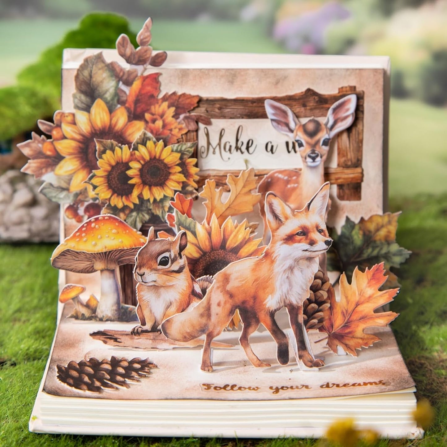 Woodland Forest Cardstock Sticker Set, 150PCS Vintage Nature-Themed Stickers for Scrapbooking, Journaling, Collage, and DIY Crafts