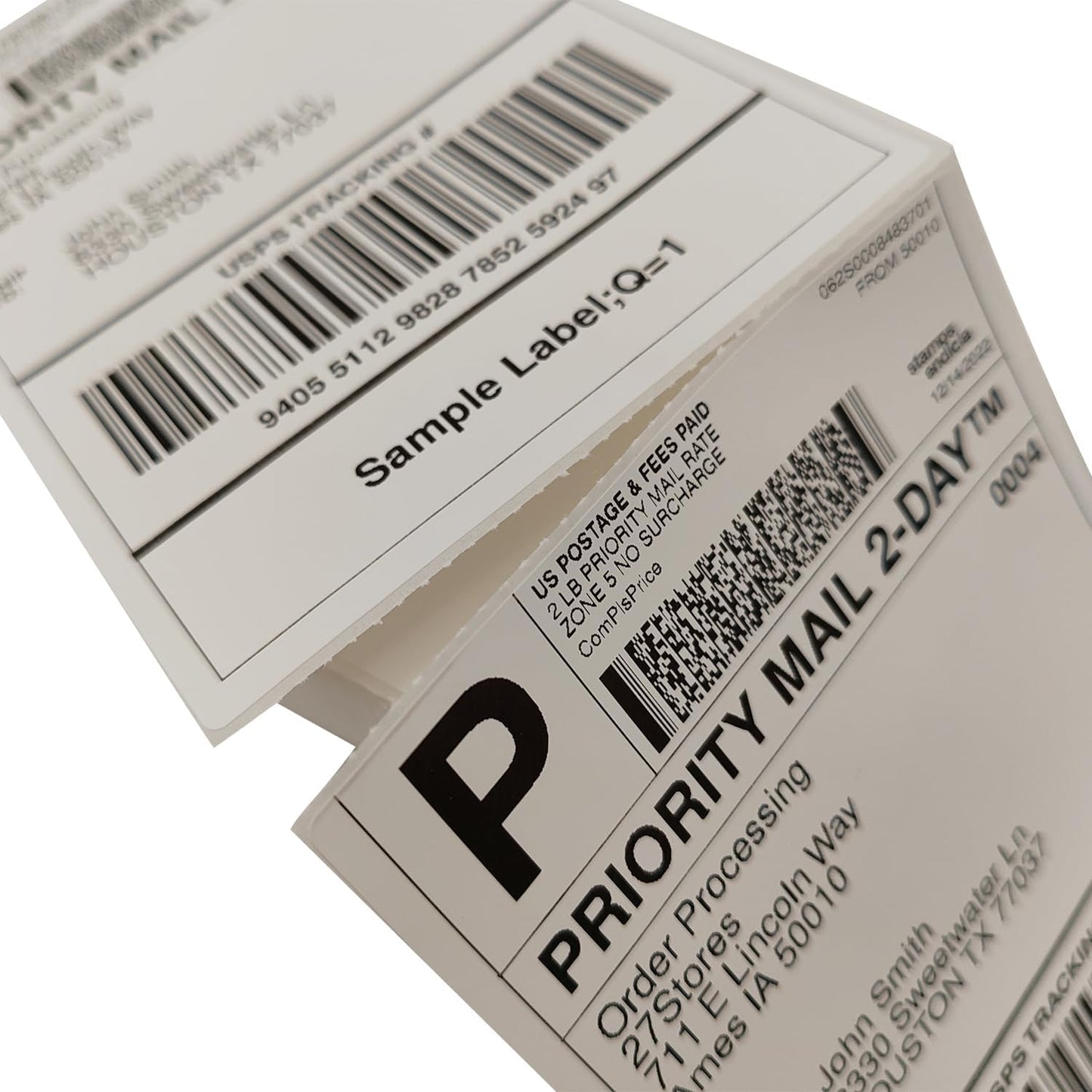 500 4x6 (100x150mm) Fanfold Direct Thermal Shipping Labels – 500 Commercial Grade Labels