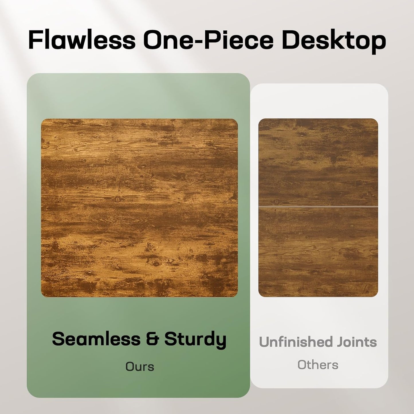 Marsail 55 x 30 Electric Standing Desk with One-Piece Desktop, Sit Stand Desk with Thickened Tabletop, Height Adjustable Stand Up Desk with Cable Management for Home Office(Frame+Desktop, 2 Packages)