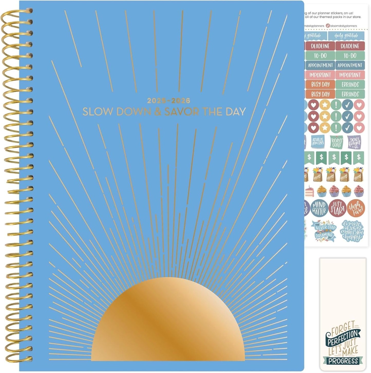 bloom daily planners 8.5" x 11" Academic Planner 2025-2026 (July 2025 - July 2026) - Weekly & Monthly Dated Agenda Organizer with Stickers & Tabs - Cleerely Stated