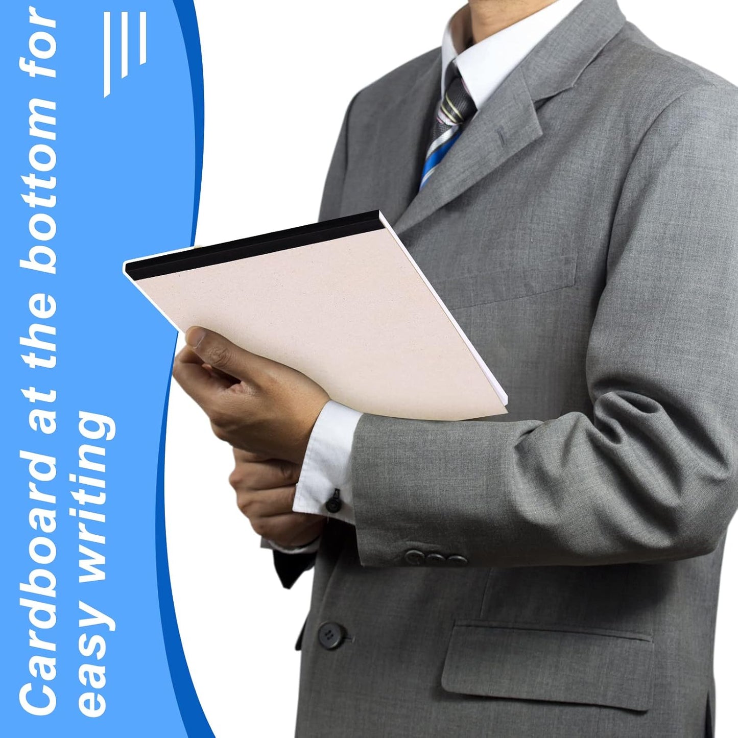 Gueevin 100 Pcs Legal Pads 5x8 Inch Note Pads Lined Small Notepads Bulk Wide Ruled Writing Paper 5 x 8 Mini Notebook for School, College, Office, Classroom Supplies, 40 Sheets (White)