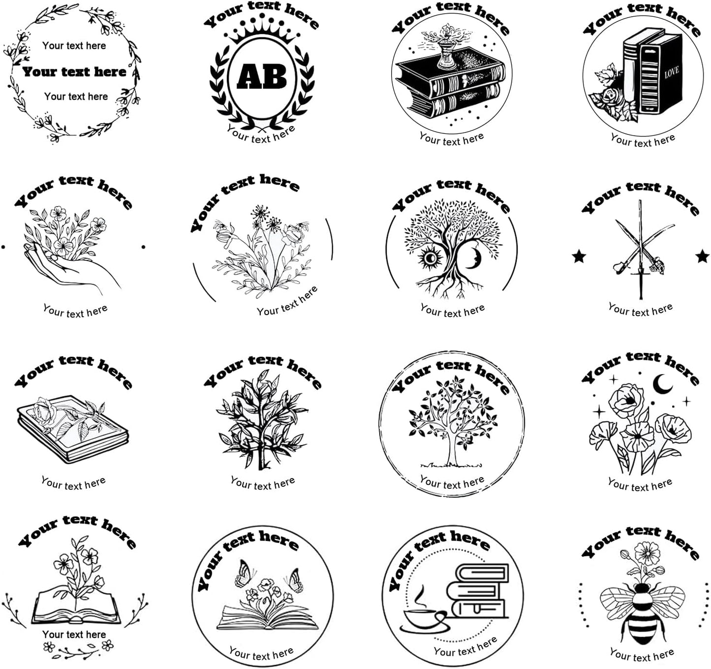 Custom Logo Embosser Seal Stamp, Personalized Book Embosser for Libraries, Your Own Text or Logo Design for Books Business Cards, Wedding Invitations