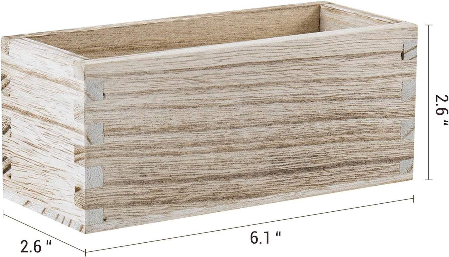 MyGift Rustic Torched Wood Magnetic Dry Erase Marker Holder for Whiteboard Accessories Organizer Bins, Set of 3