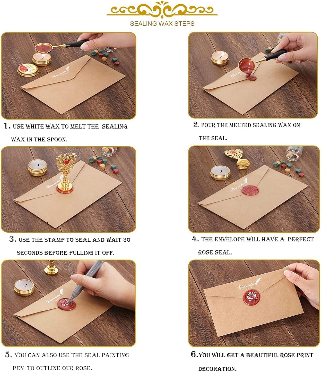 NC Quill Pen Ink Set,includes quill pen,wooden And glass dip pen,6 bottles ink,8 letter paper,1 envelope,17 Replaceable Nibs,1 bottle of fire lacquer wax,spoon,Seal Stamp,candle,pen holder, Cup.