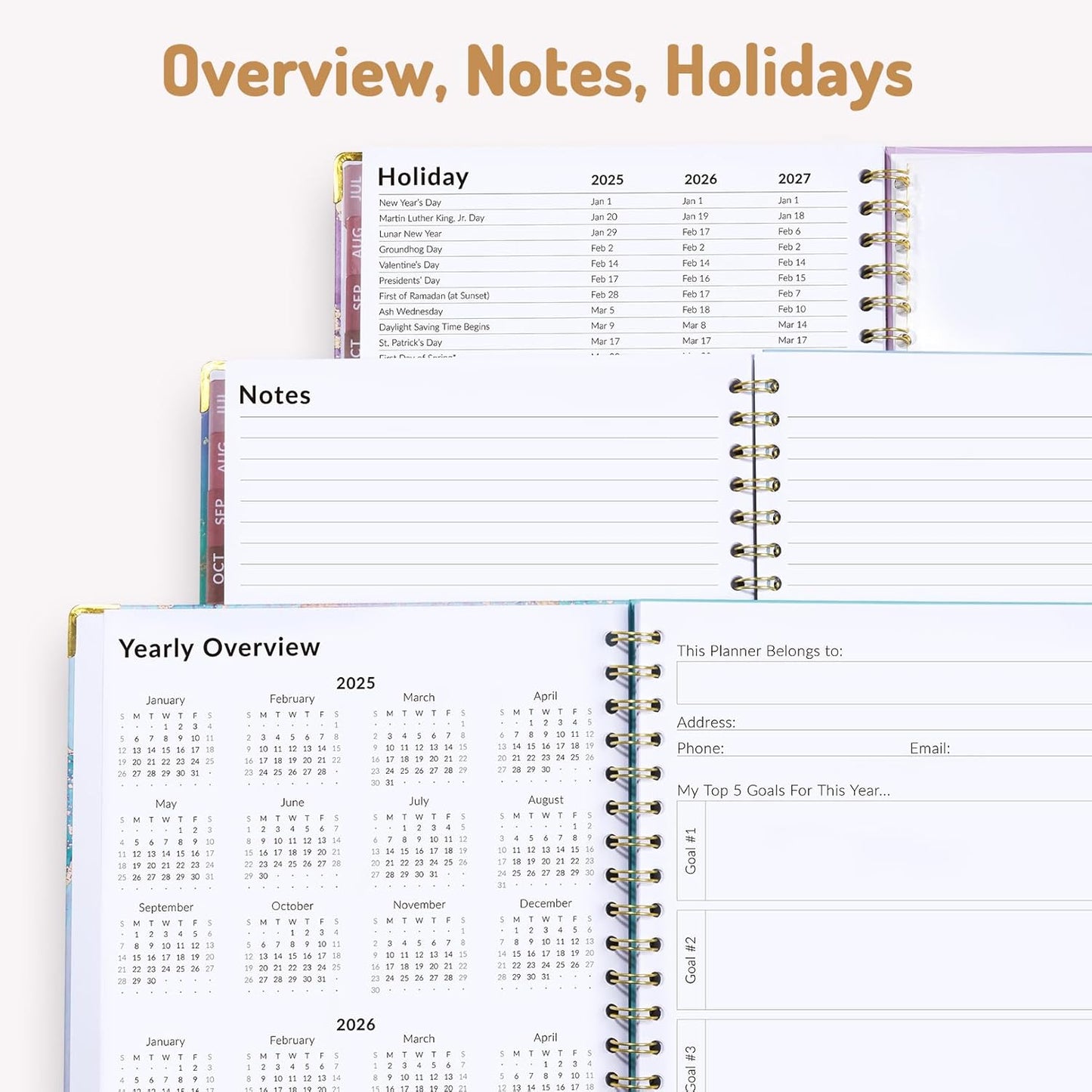 Forvencer Planner 2025-2026 for Women, Academic Year Monthly and Weekly Calendar Planner, July 2025 - Jun 2026, Hardcover Student Teacher Planners Agenda Book with Tabs, 8.5" x 11", Black