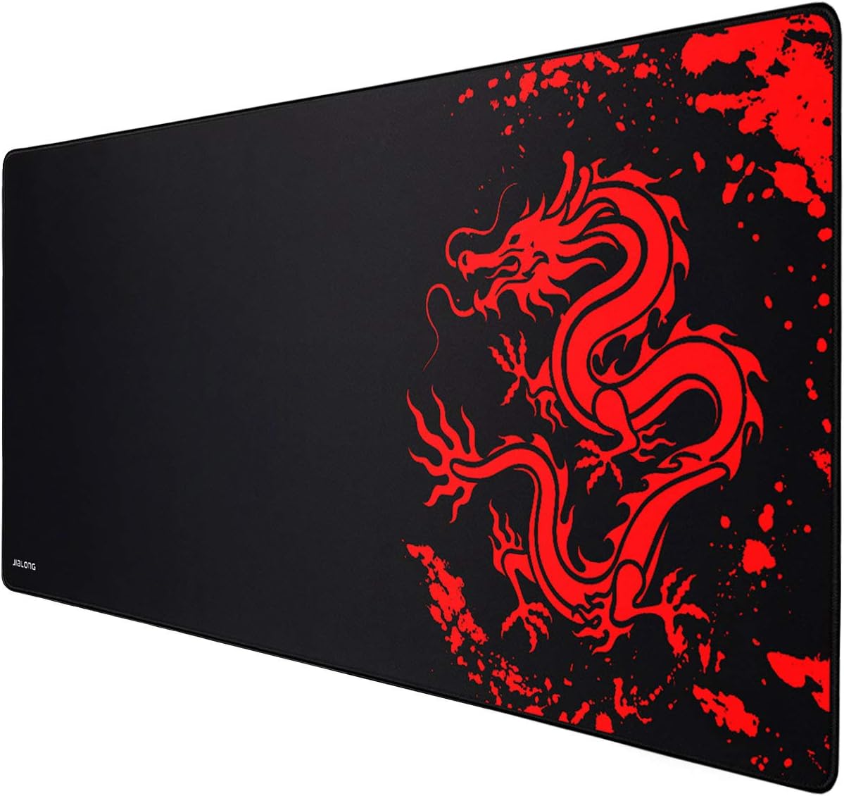 JIALONG Gaming Mouse Pad Large Size 35.4x15.7 inches Extended Desk Mousepad with Personalized Design for Laptop, Computer PC - Red Dragon