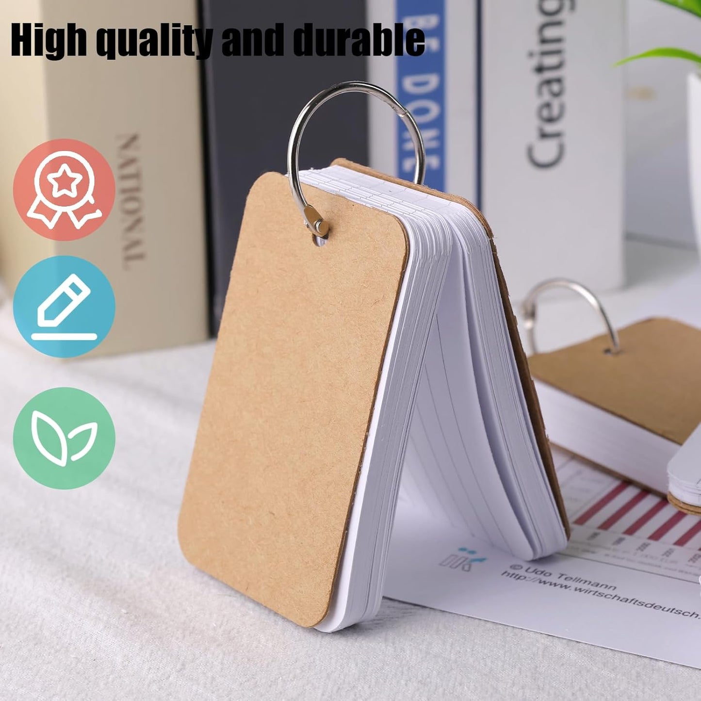 Koogel 300PCS Small Index Cards, 2.2 x 3.5 Inches White Lined Heavy Ruled Flash Cards, Small Portable Lined Flashcards for Studying School Classroom Office Supplies Recipe Note Taking and To Do List