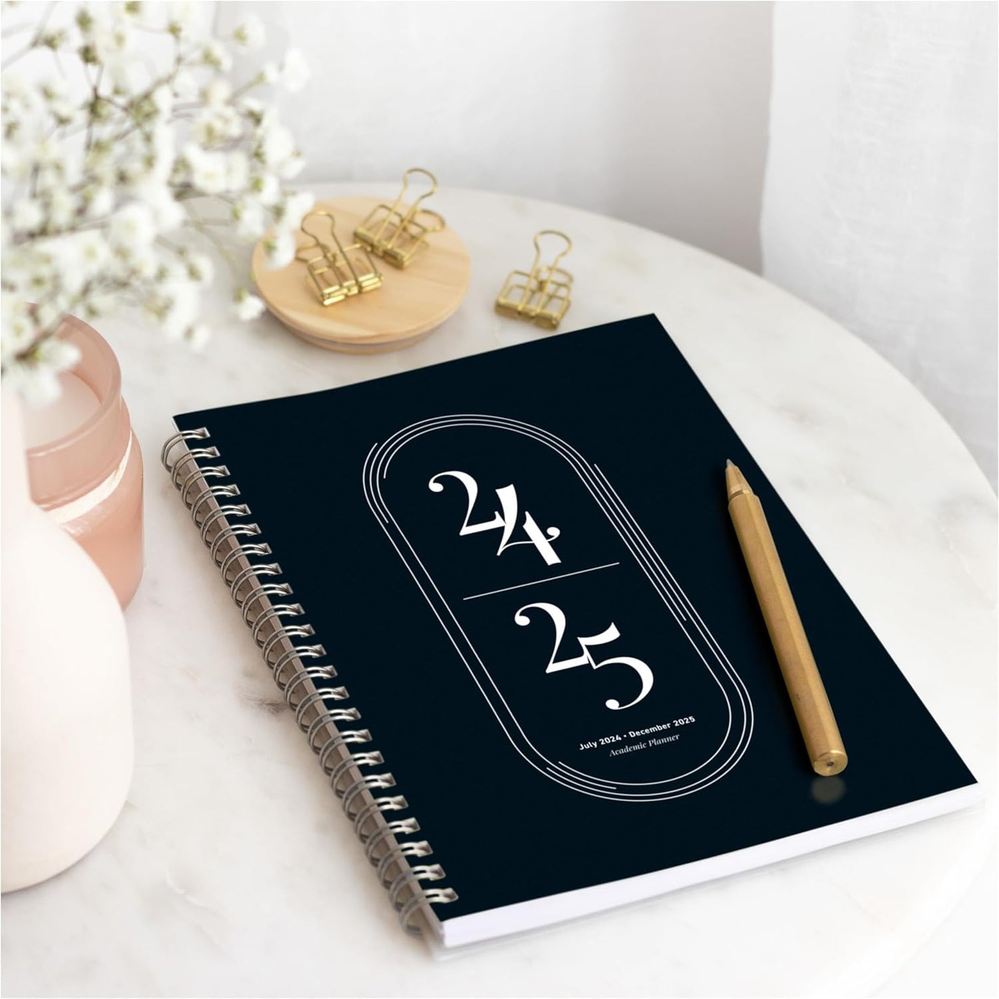 Rileys Academic Planner 2025-2026, Daily, Weekly & Monthly Planner, July 2025 - June 2026, Student Notes Pages, Twin-Wire Binding, Weekly Agenda for School & Work (8 x 6-Inches, Black)