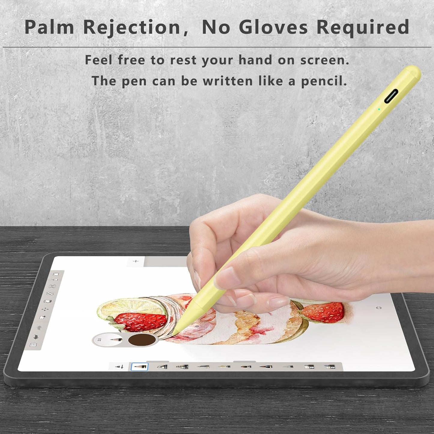 Stylus Pen for iPad (2018-2025) with Fast Charging & Palm Rejection, Pencil for Apple iPad 11th A16/10/9/8/7/6th, Pro 11“13”M4/12.9 inch, Air 11/13 inch M3 2025&M2 2024/5/4/3rd, Mini A17 Pro/6/5th