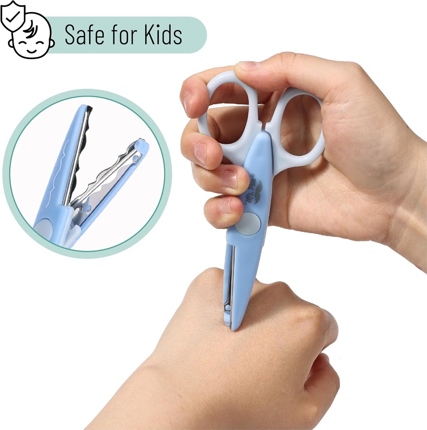 Mr. Pen Craft Scissors - Decorative Edge, 6 Pack, Rainbow Color, Zig Zag Pattern, Scrapbooking & Fancy Scissors for Crafting