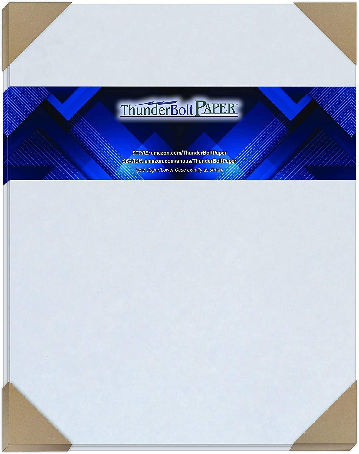 25 Light Blue Parchment 65lb Cover Weight Paper - 11" X 14" (11X14 Inches) Scrapbook|Picture-Frame Size - Printable Cardstock Colored Sheets Old Parchment Semblance