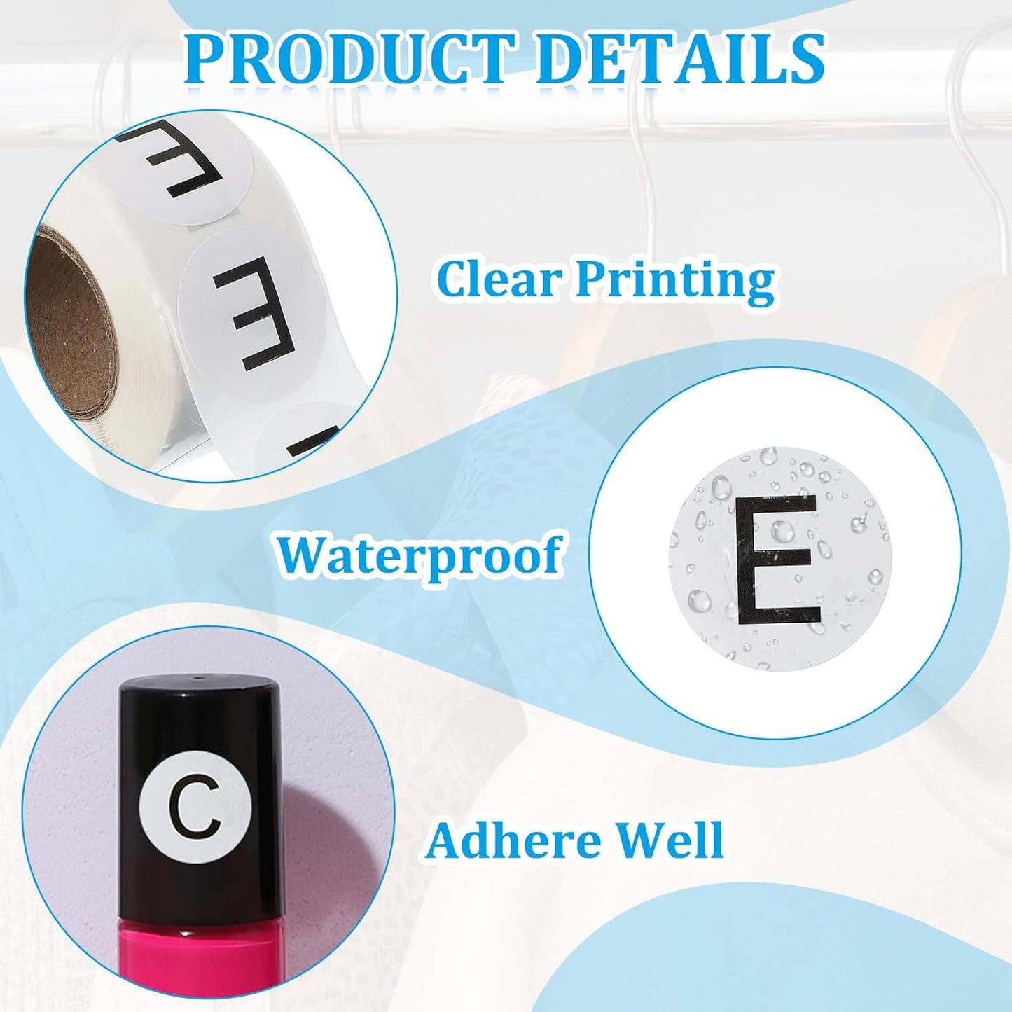 PATIKIL 1" Letter E Stickers, 4 Rolls Self-Adhesive Alphabet Round Circle Dots Labels for Organization Storage Inventory Boxes Scrapbook Craft 2000 Pcs Total