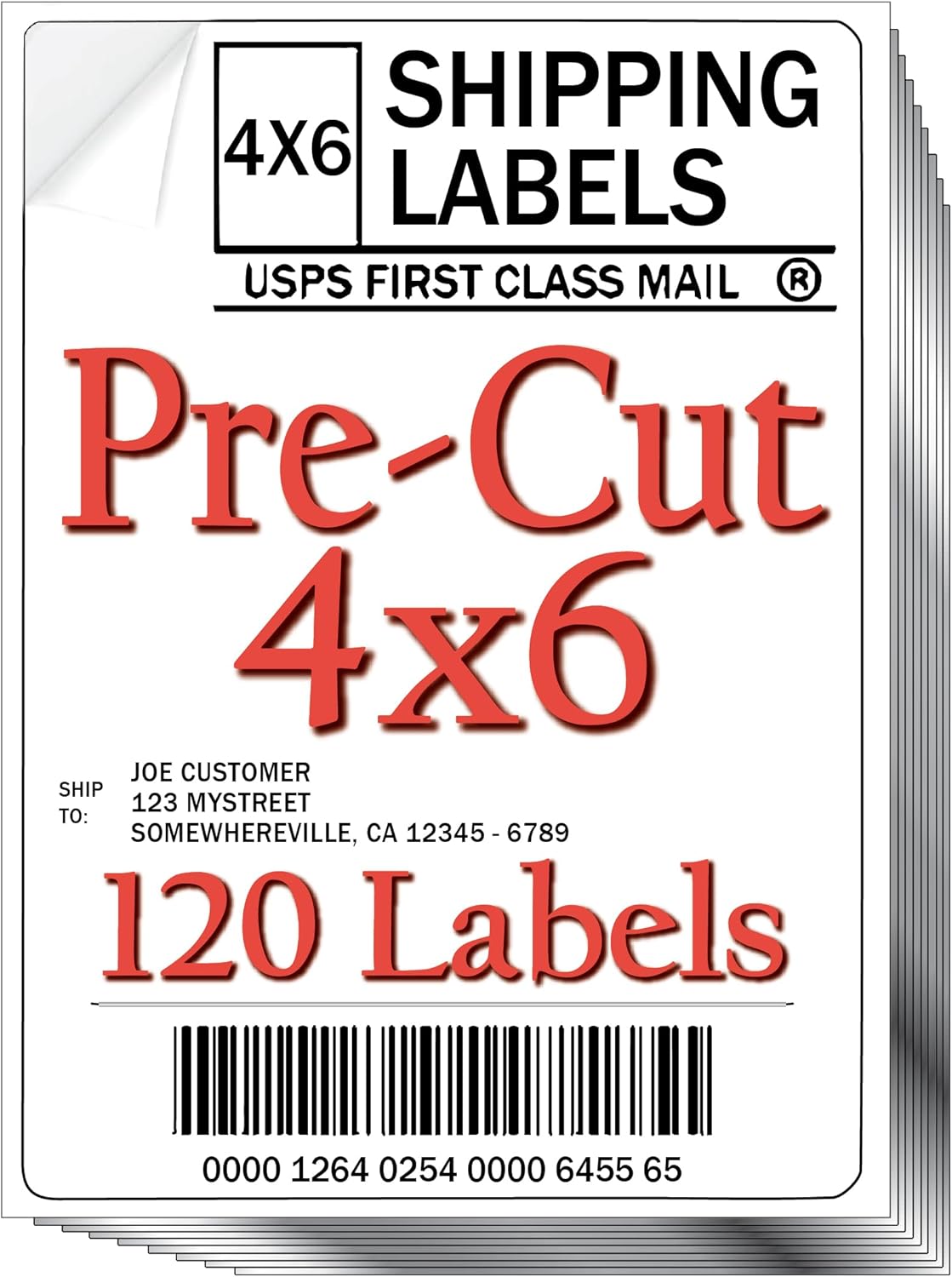 JETZAP Pre-Cut 4x6 Shipping Labels | Work on Most Inkjet and Laser Printers | Just Load & Print | USPS UPS FedEx for Home Printers | 120 Pack