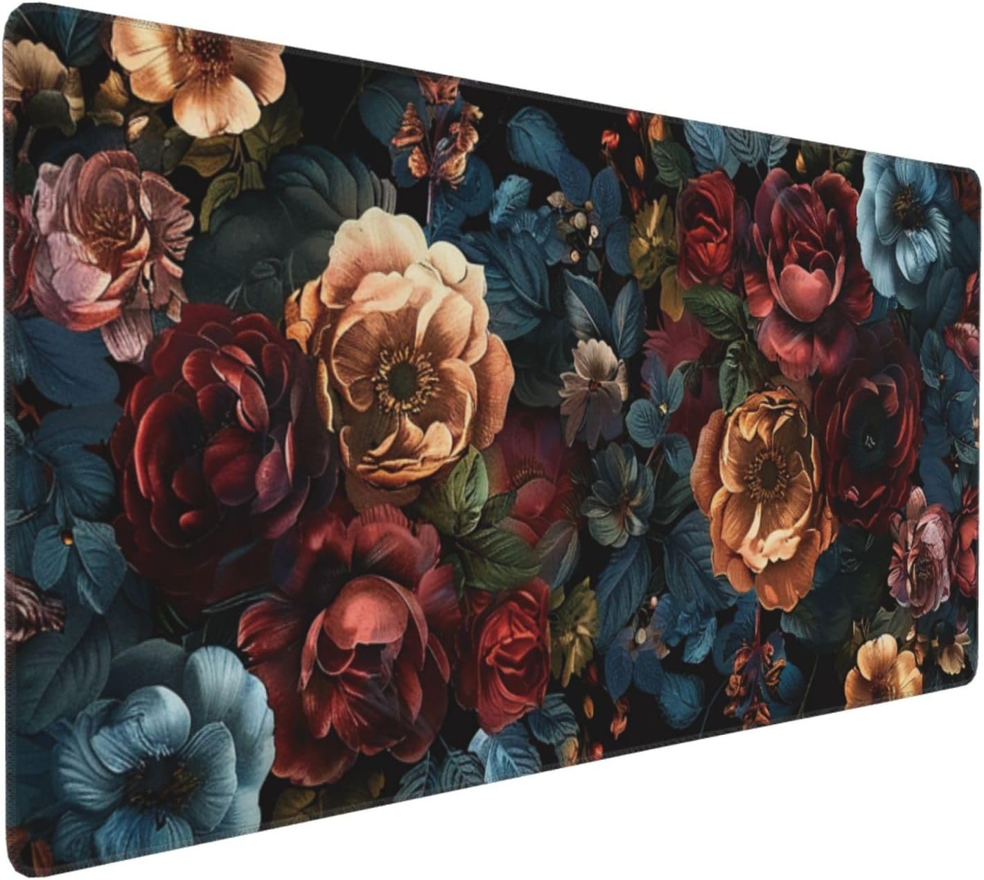 35.4 x 15.7 in, Waterproof XXL Large Mouse Pad for Desk, Extended Keyboard Mouse Mat for Computer Office, Big Laptop Mouse pad, Gaming Pc-Vintage Chic Rose Flowers